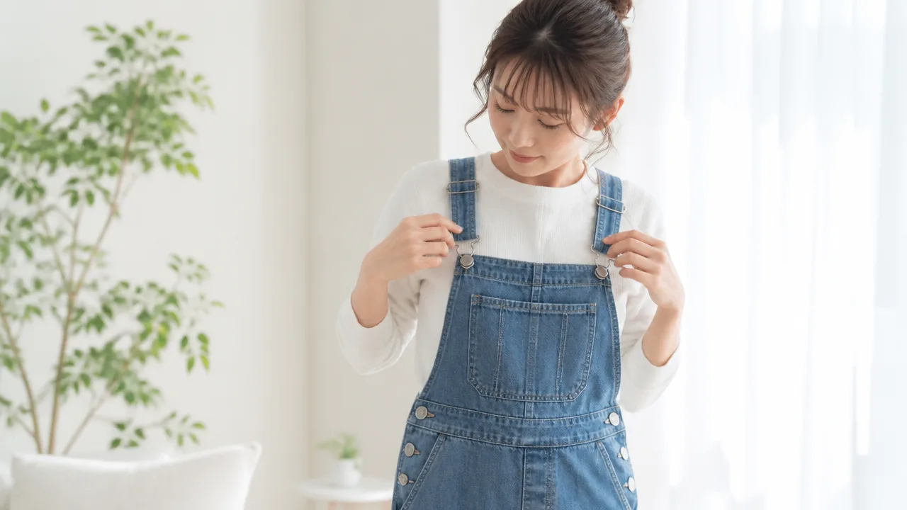 サロペットの肩紐が落ちるときの対策は?簡単な直し方を紹介