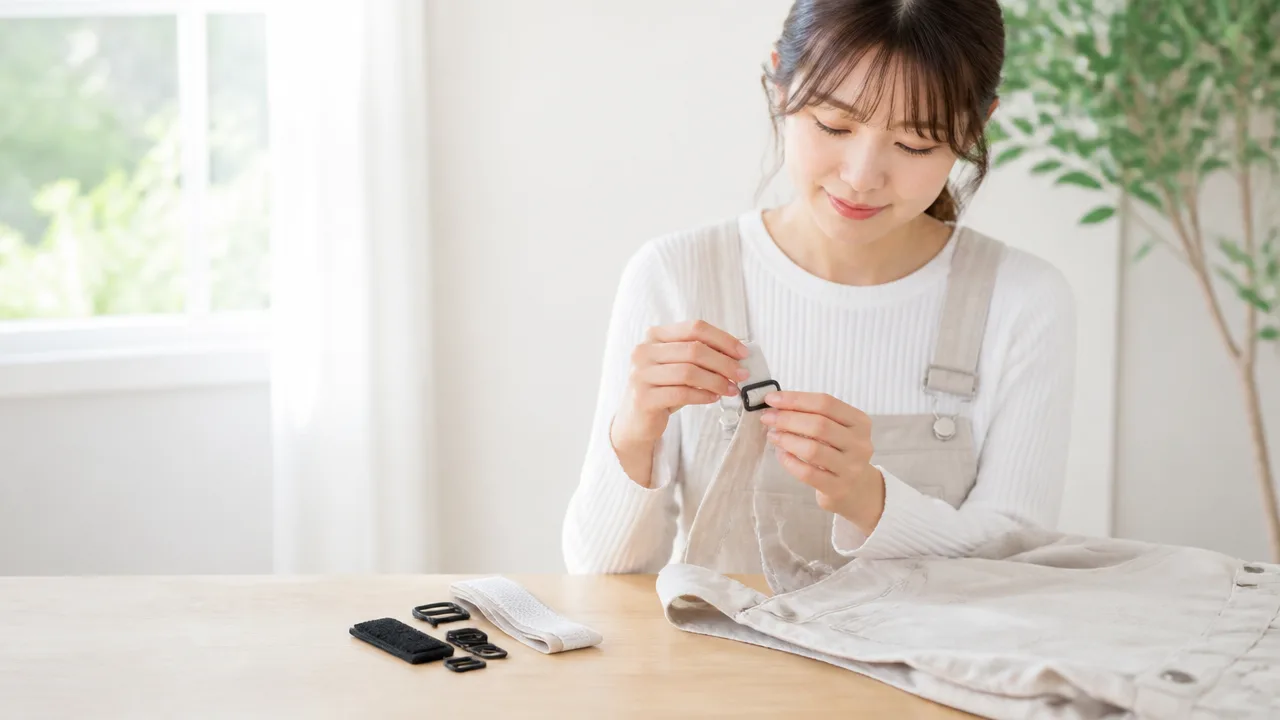 サロペットの肩紐が落ちるときの対策は?簡単な直し方を紹介