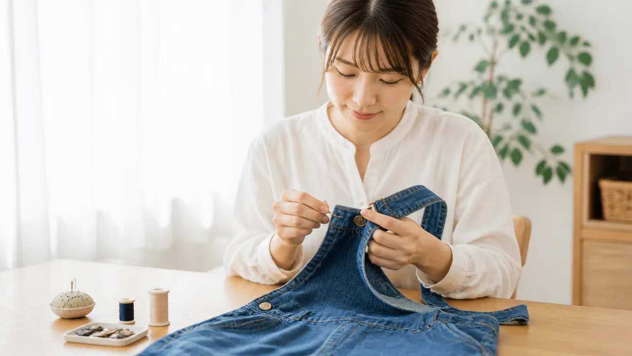 サロペットの肩紐が落ちるときの対策は?簡単な直し方を紹介