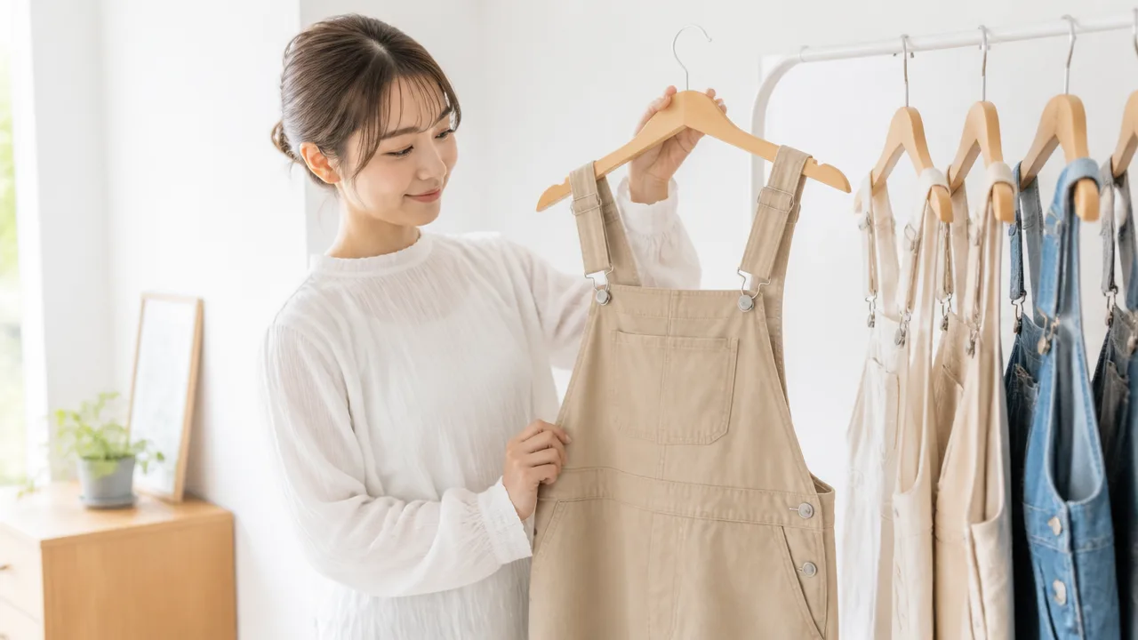 サロペットの肩紐が落ちるときの対策は?簡単な直し方を紹介